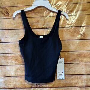 New ALO Yoga Soft Sculpt Precision Tank Women’s Small Black Sleeveless Stretch